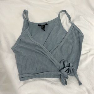Tie front crop top